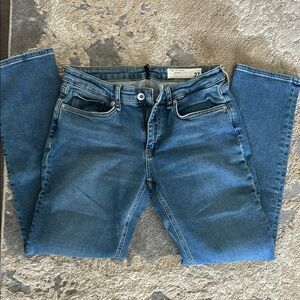 Rag & Bone Blue Straight Leg Jeans with Classic Denim Style